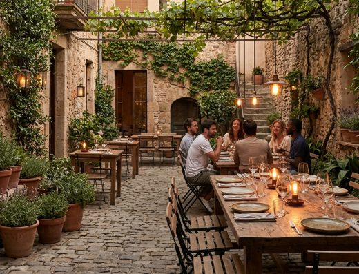 Noches entre vinos y cocina mediterránea en Barcelona